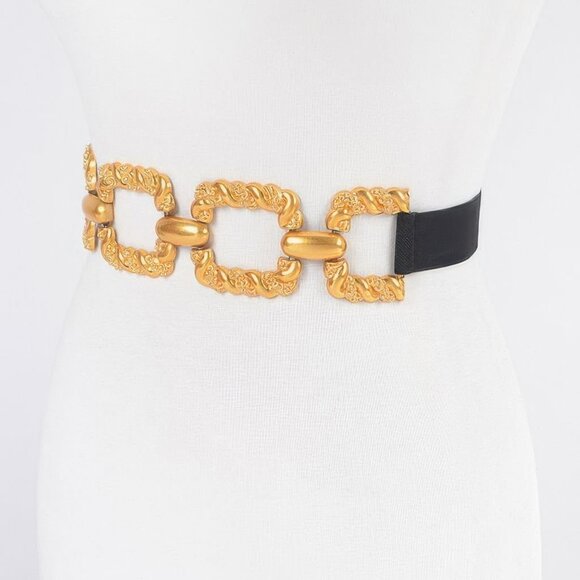 Multi Metal Buckle Elastic Plus Size Belt - Picture 2 of 4